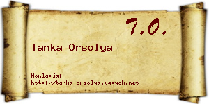 Tanka Orsolya névjegykártya