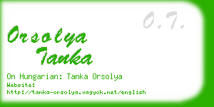 orsolya tanka business card